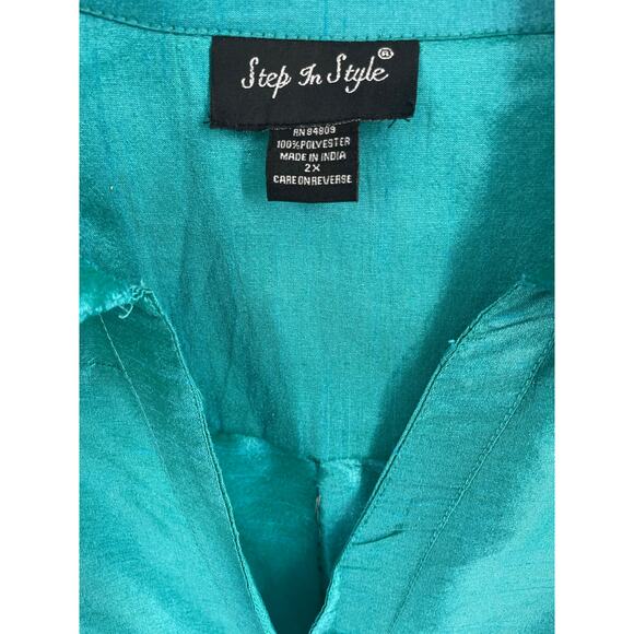 Step in Style NWT Hi Low Swing, OUTFIT MAKER!, Gorgeous Teal, Ladies 2X - Picture 3 of 10